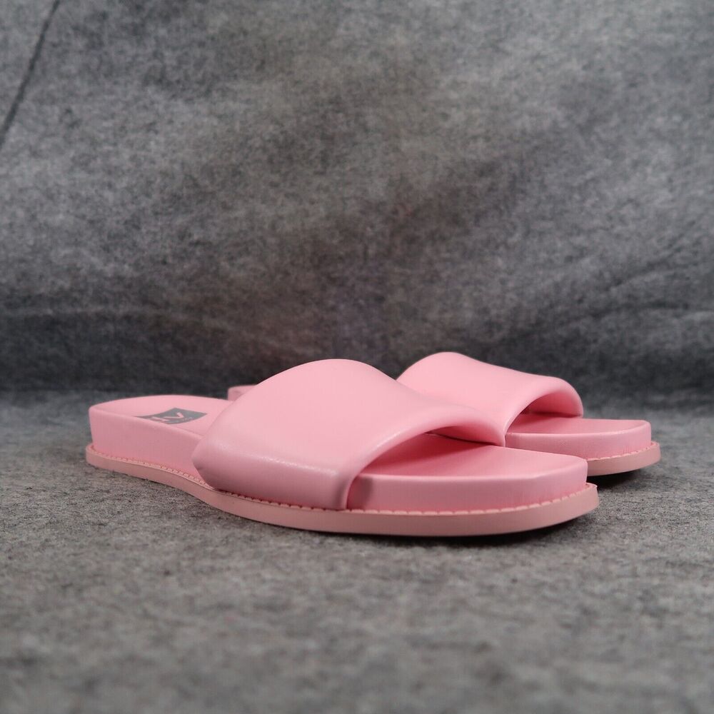 Dolce Vita Shoes Womens 9 Sandal Slides Fashion Pink Slip On Bandage Strap Flats
